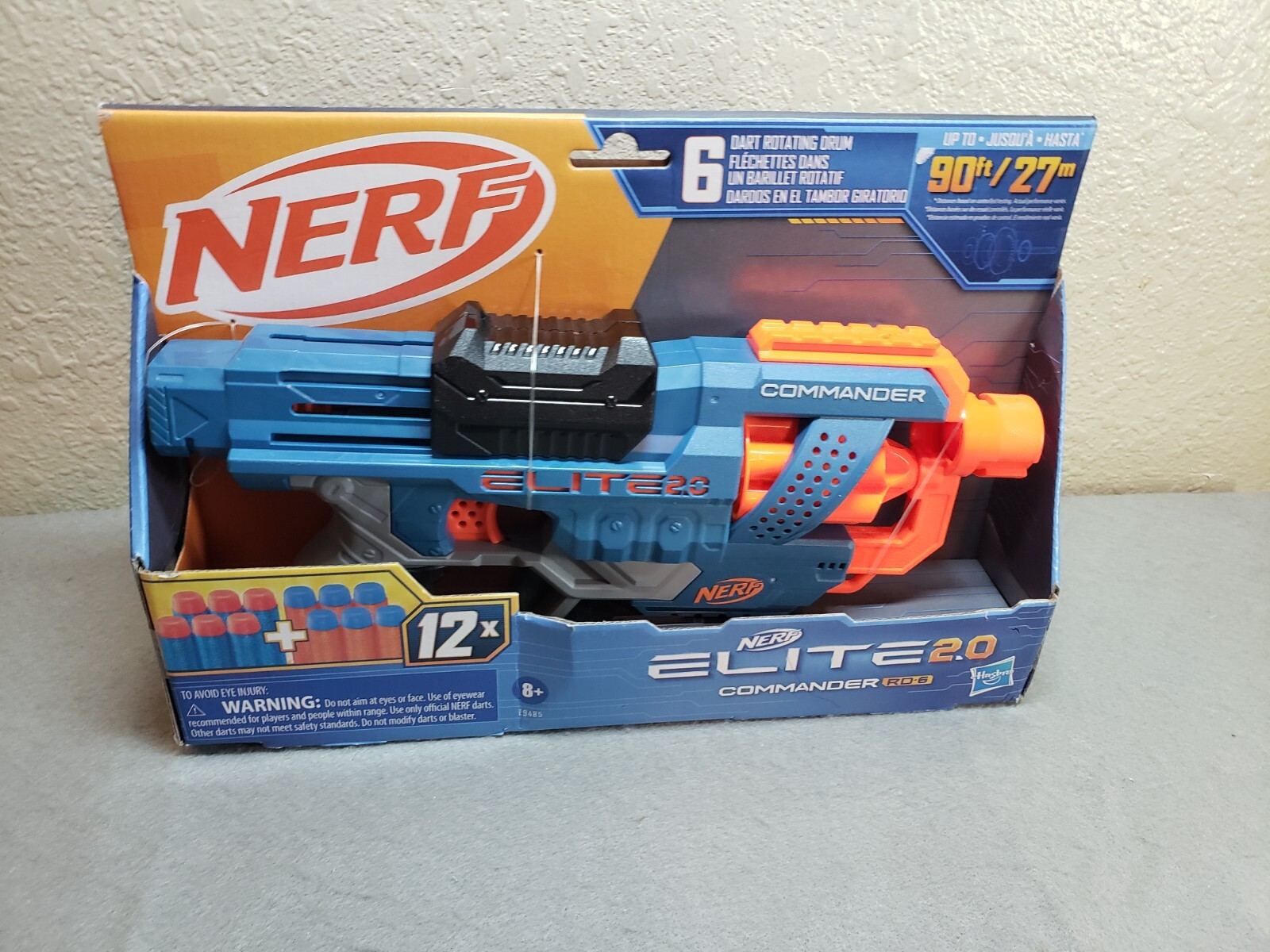 NERF Elite 2.0 E9485 Commander RD-6 Blaster, New in original package