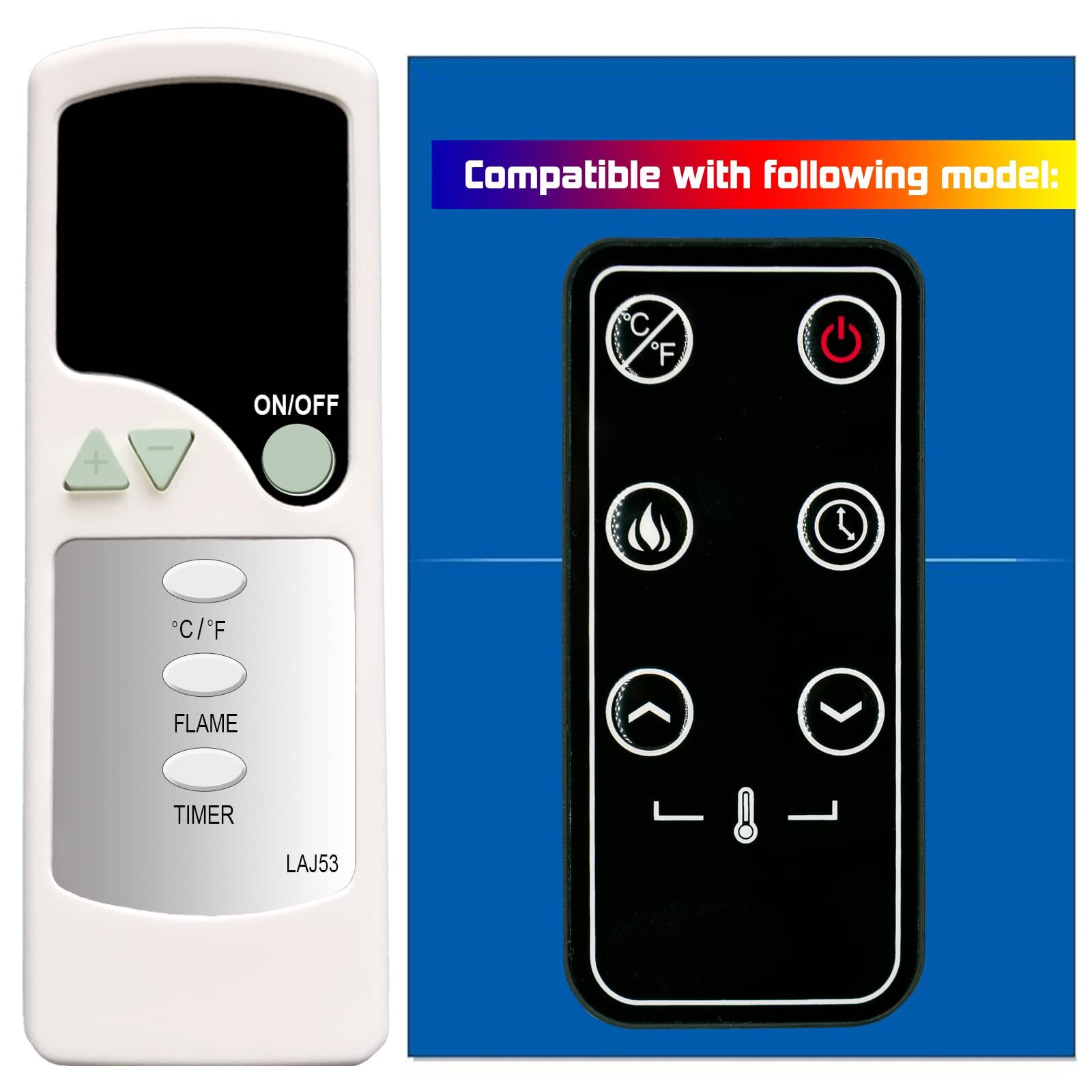 Replacement Remote Control for Covenant Electric Fireplace Heater W914-18FT W...