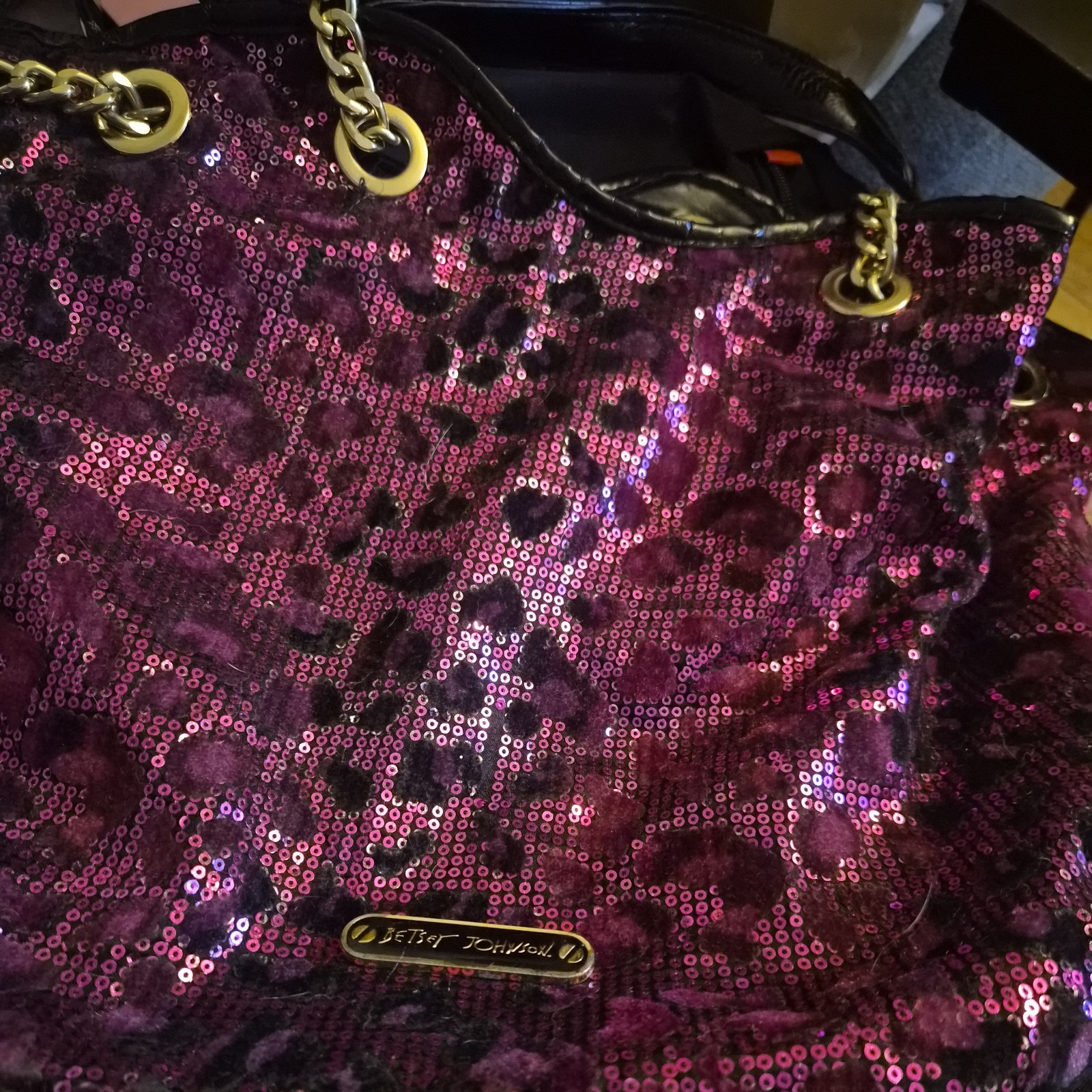 #Betsey #Johnson #Sequin #Leopard-Print #Y2K #tote #handbag #eBay @everyone