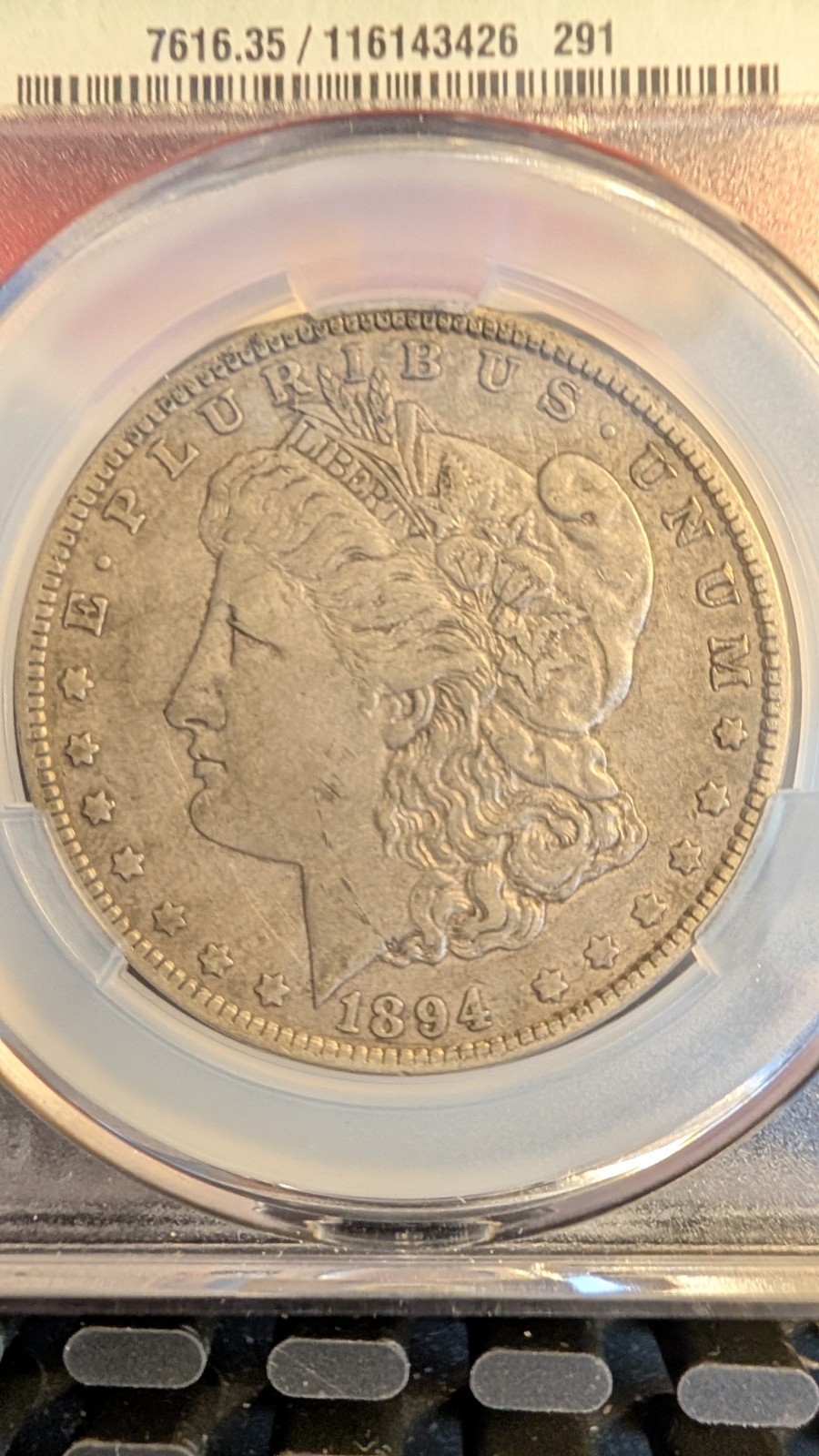 1894-O CAC VF35 MORGAN SILVER DOLLAR ONLY 3 CAC POPULATION! Semi Key Date