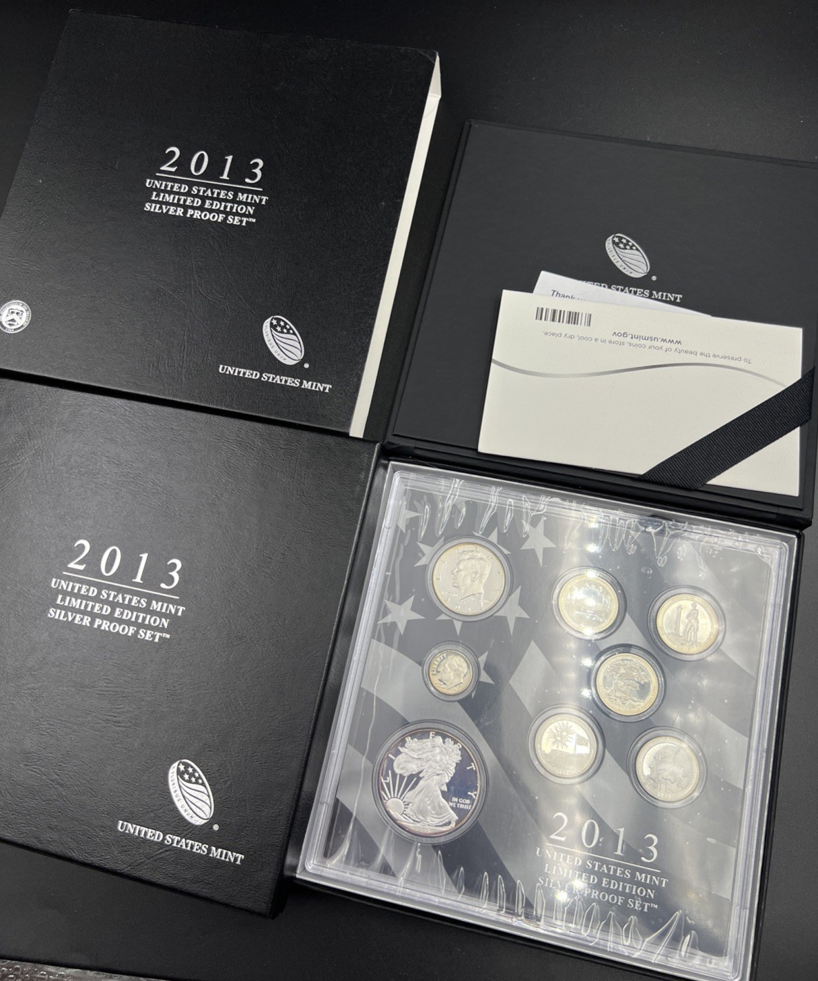 2013 Limited Edition US Silver Proof Set Complete w/ Box COA SK#a