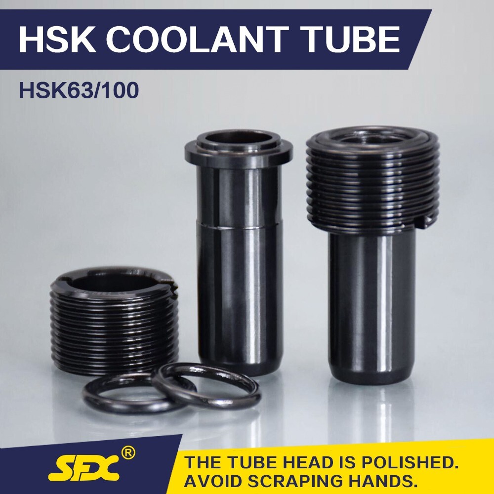 10Pcs US Stock HSK63 Coolant Tube  with O-ring Nut Tube for HSK63 Tool Holder