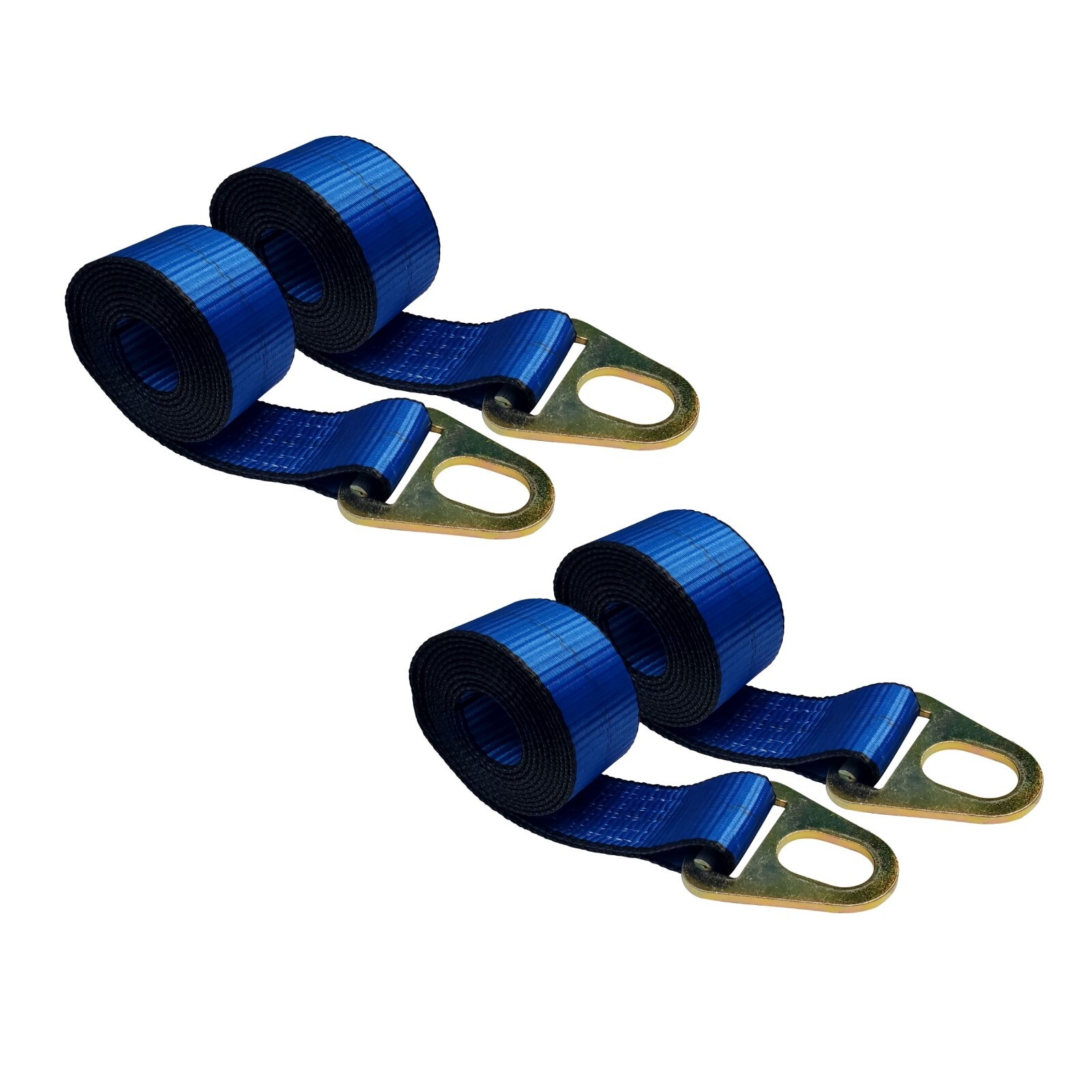 USA 4 Pack 2" x 10' Chevron Wheel Lift Lasso Strap w/ Keyhole For Auto Tie Down