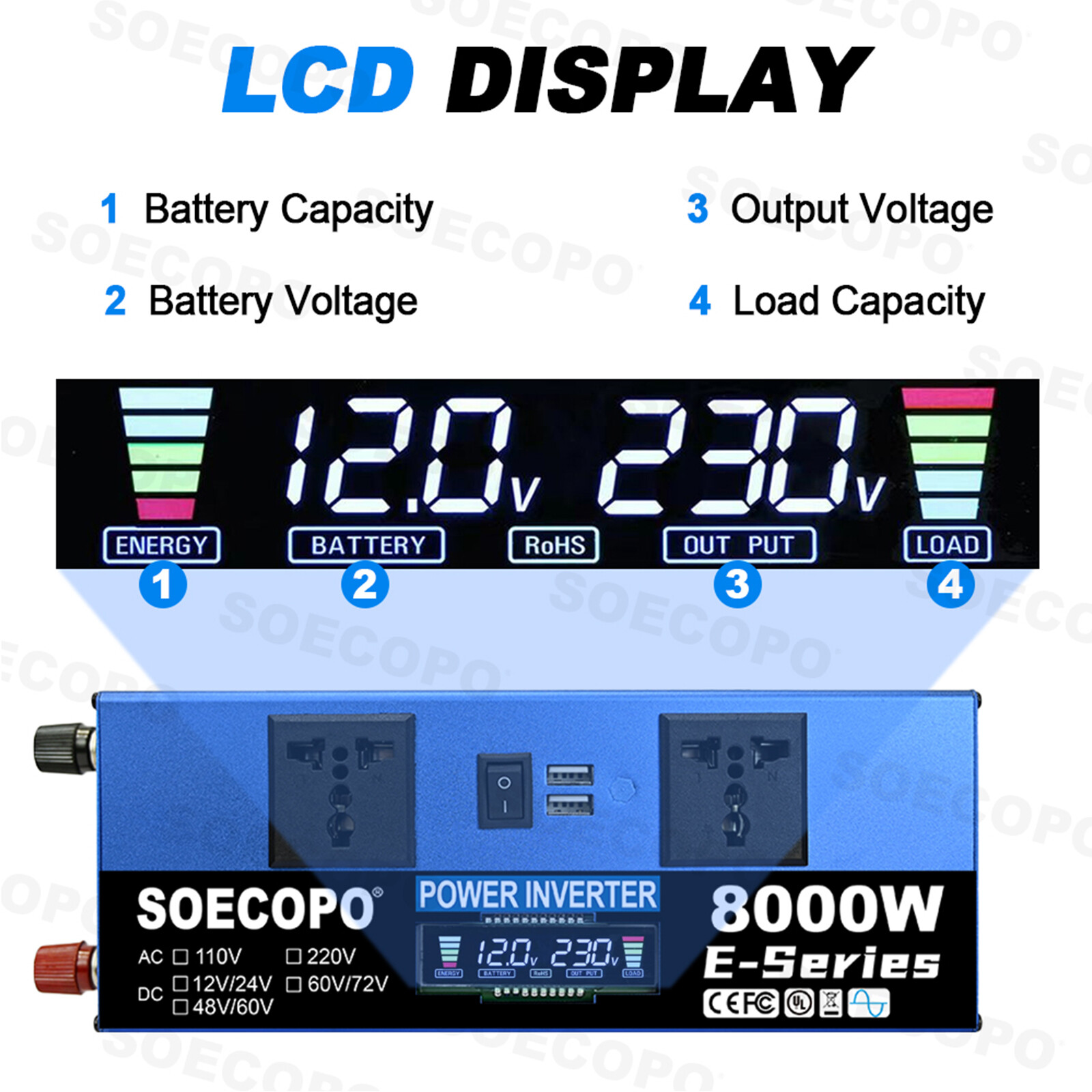 8000w 110v Solar Full Kit Inverter 300W Solar Panel Home 100A Controller System