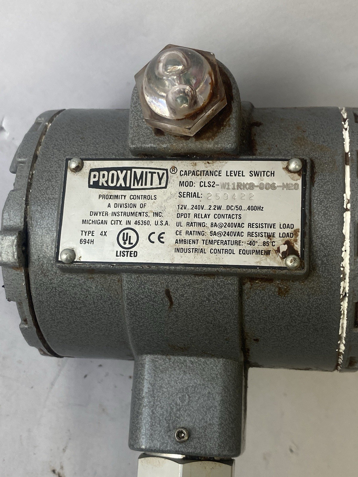 PROXIMITY CLS2-W11RK8-006-M20 Level Switch,Capacitive