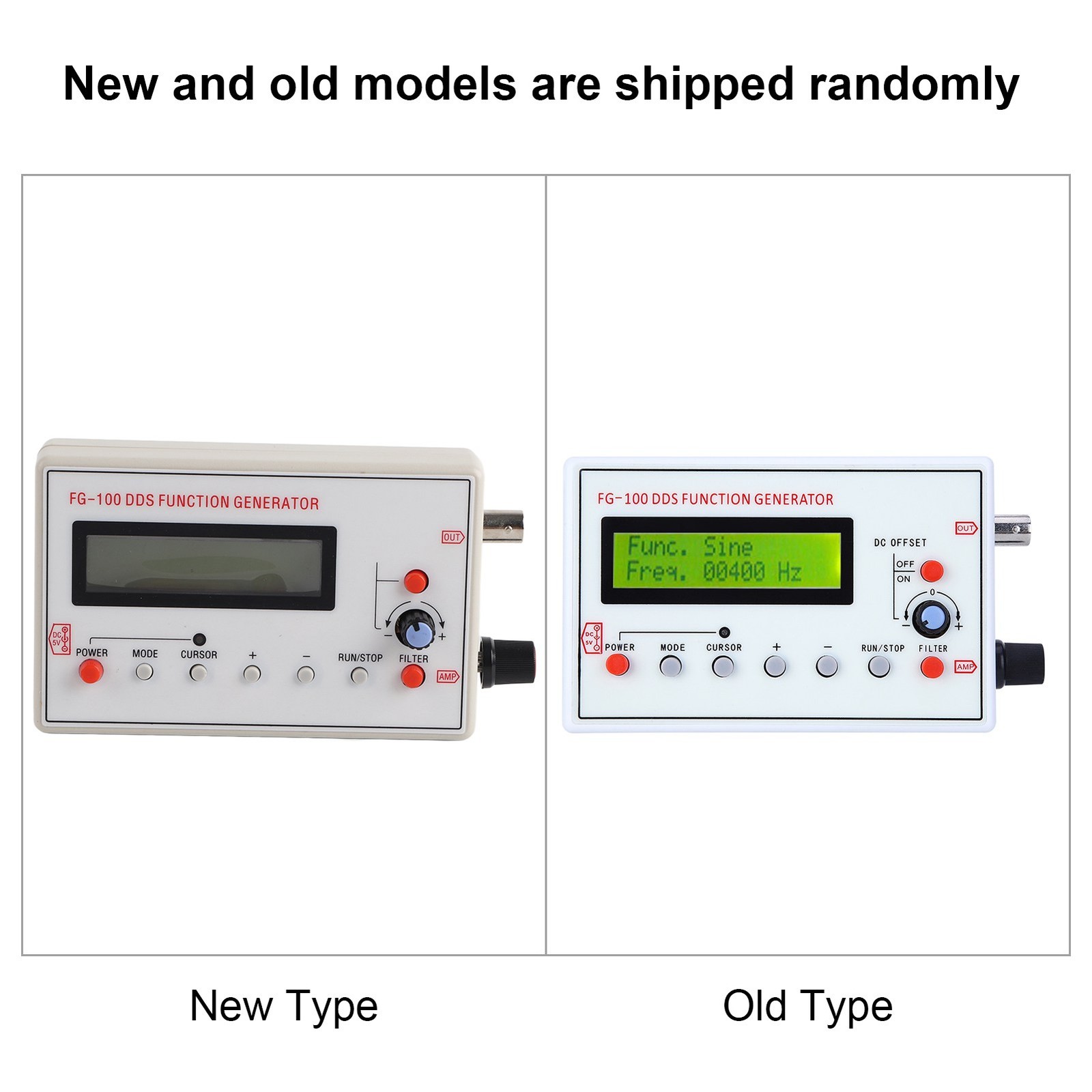 FG-100 DDS Function Generator Sine 1Hz-500KHz Counter Signal Source