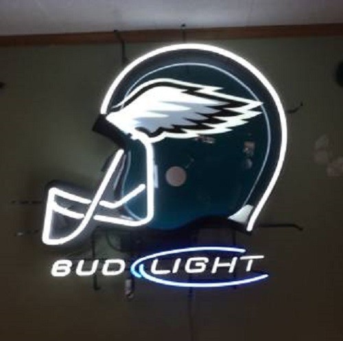 Philadelphia Eagles Helmet Beer 24"x20" Neon Sign Light Lamp Bar Club Display