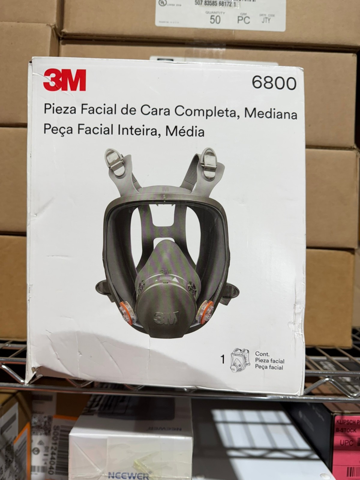 3M 6800 Full Facepiece Medium Respirator Mask Full Face Mask Size M