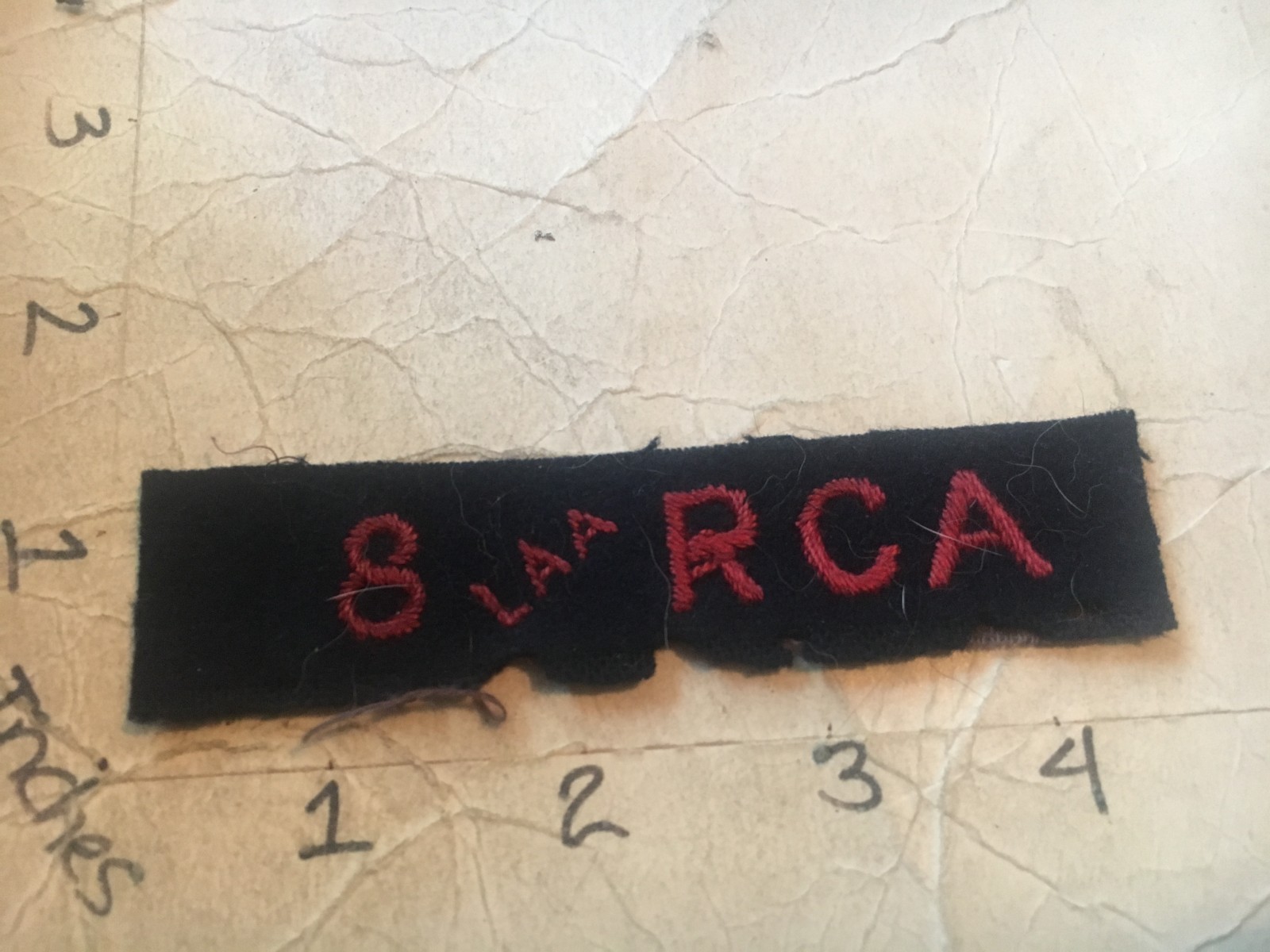 Canadian Army Rocker Tab Patch 8/22/25 Royal Canadian Army 8th LAA