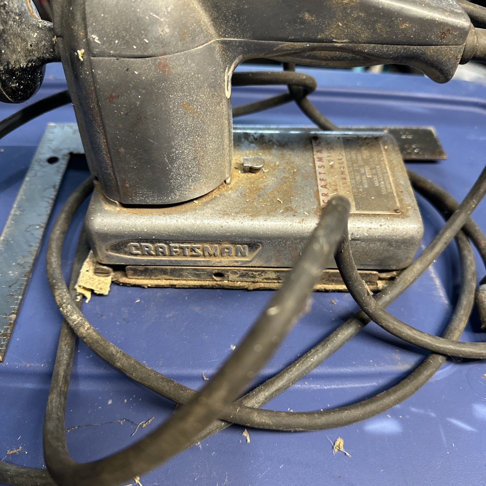 Vintage Sears Craftsman Dual Motion Sander Model 22461 Industrial Metal Body