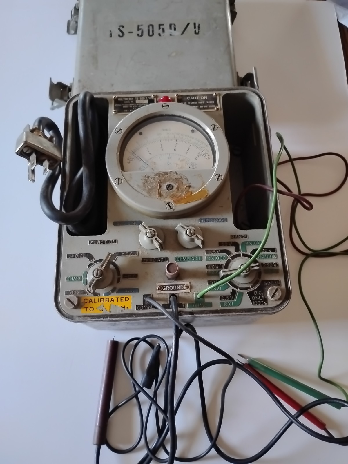 Vintage US Military TS-505 D/U Analog Vacuum Tube Multimeter Untested