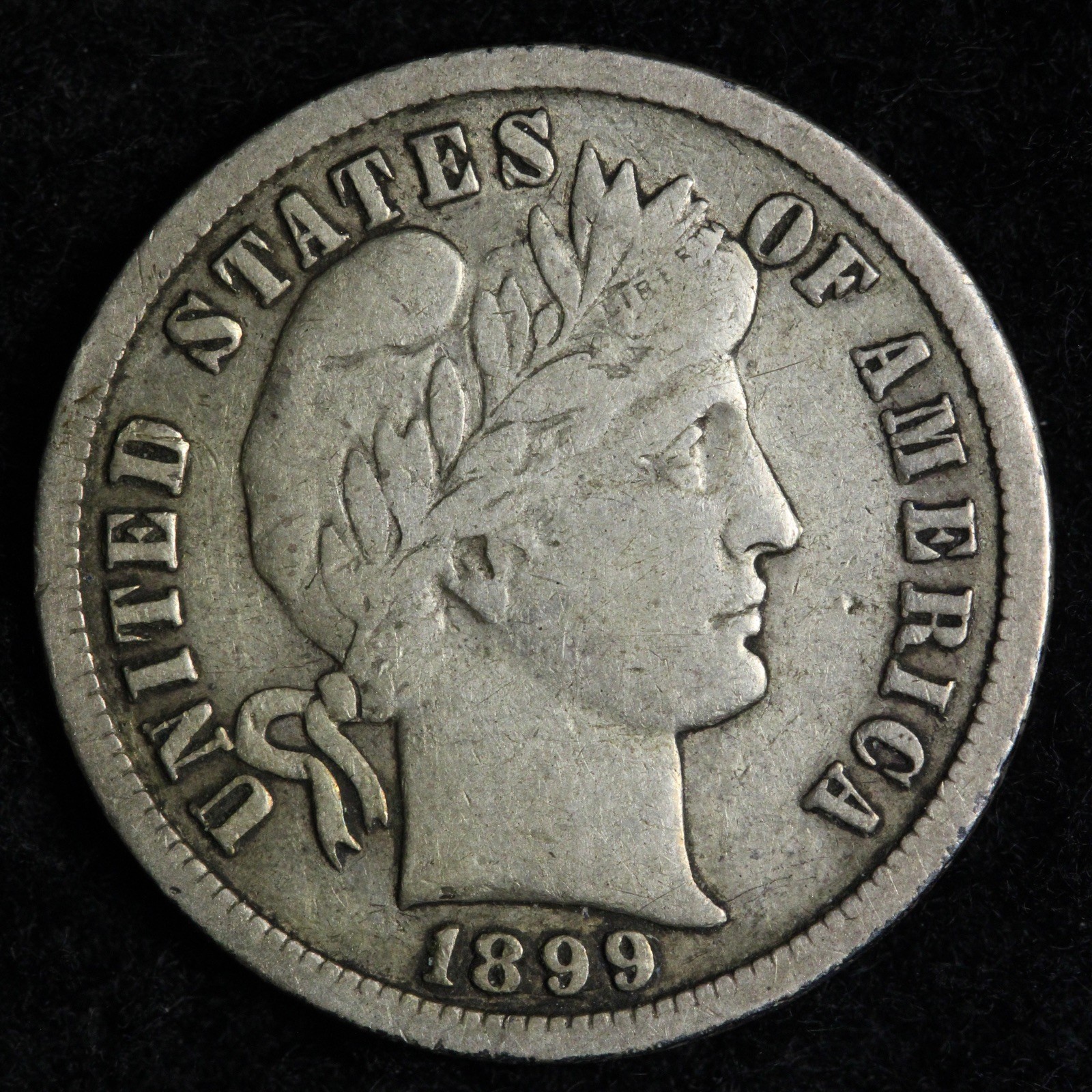 1899-S Barber Silver Dime XF+ E200 GRSEN