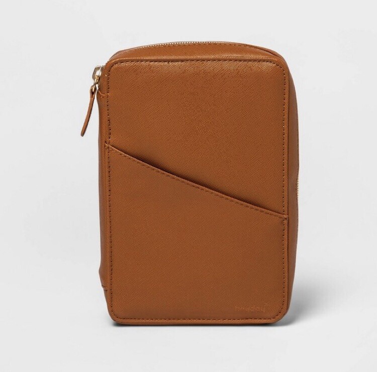 heyday Medium Electronics Zip Organizer (7.5" x 5") - Tan Travel Case Wallet