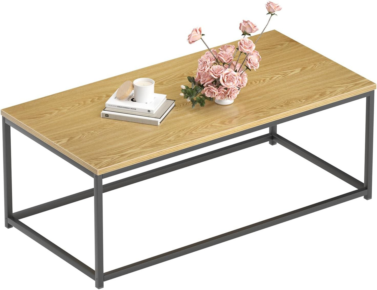 Wood Coffee Table Strong Frame Living Room Dining Room
