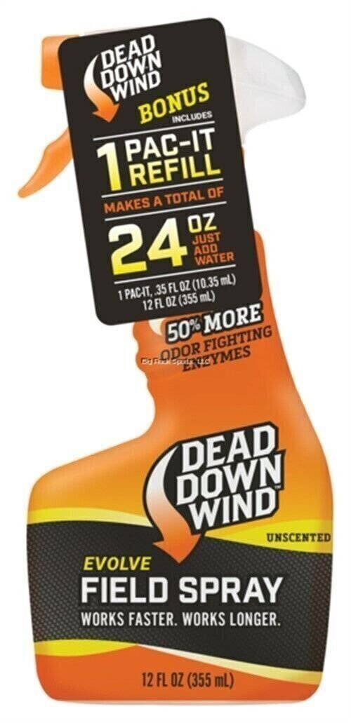 Dead Down Wind Evolve Field Spray Pac-It Combo – 12 oz. Bottle & 1 Pac-It Refill
