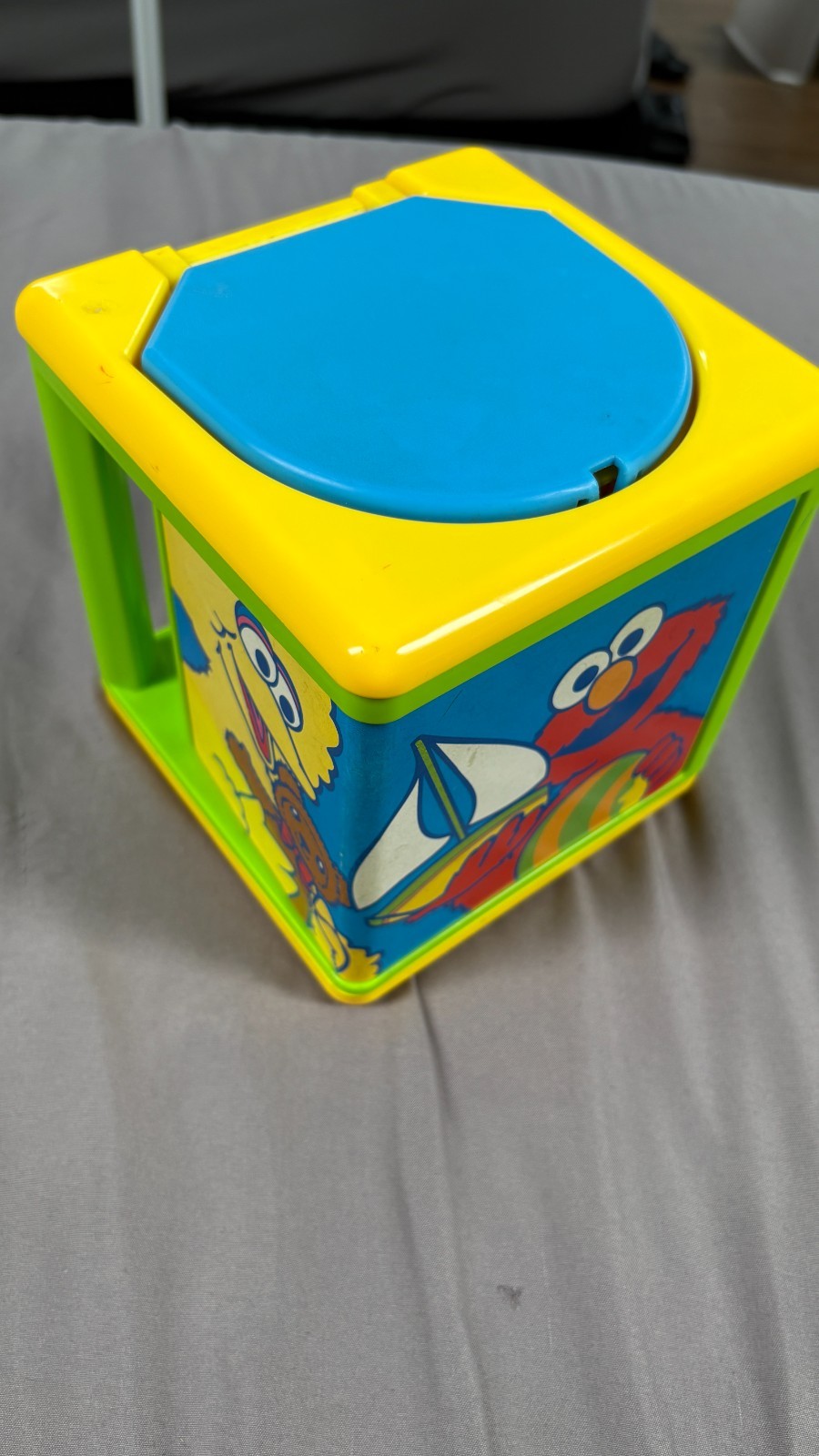 1994 Vintage SESAME STREET Jack in a box ELMO Music Toy * WORKS * TESTED * Rare