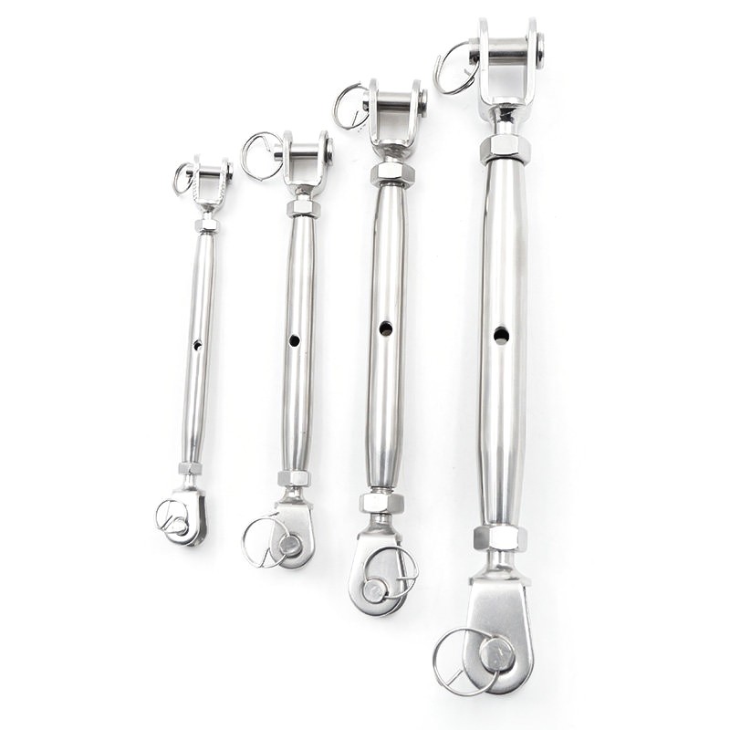 Stainless Steel Turnbuckle Rigging Screw Jaw to Jaw Wire Rope Tensioner A4 316