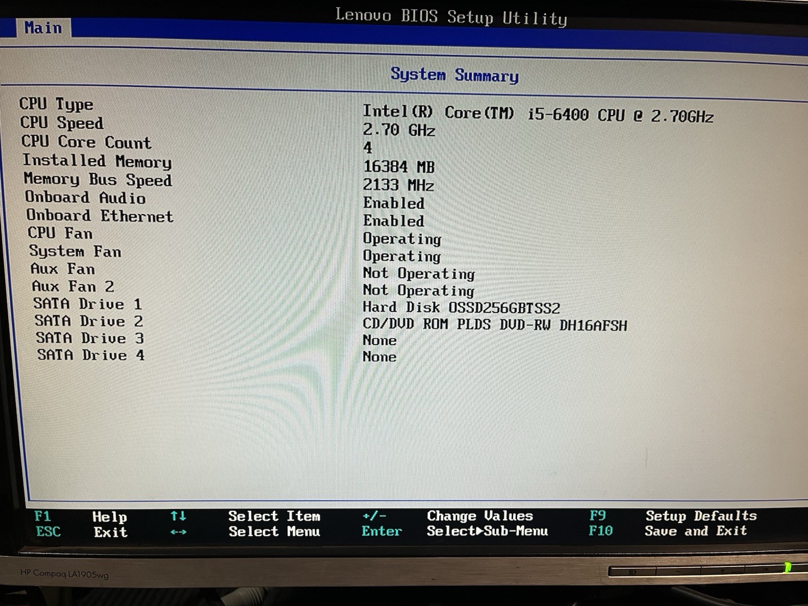 LENOVO IDEACENTRE 710 IH170MS MOBO INTEL i5-6400 CPU 16GB RAM 256GB SSD W11 WIFI