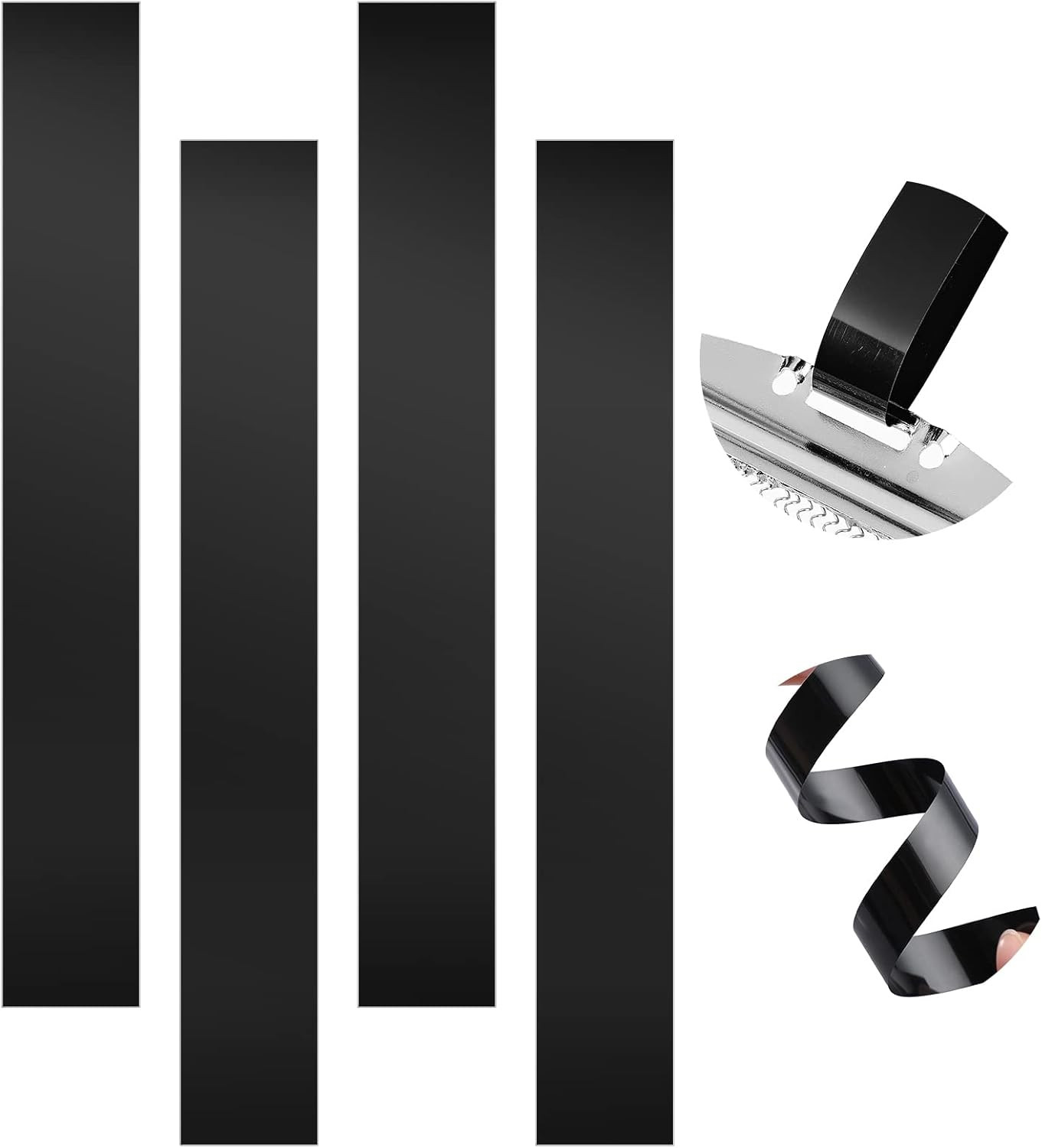4 Pcs Polyester Film Snare Straps Black Wire Snare Drum Strip Wire Trapping Kit