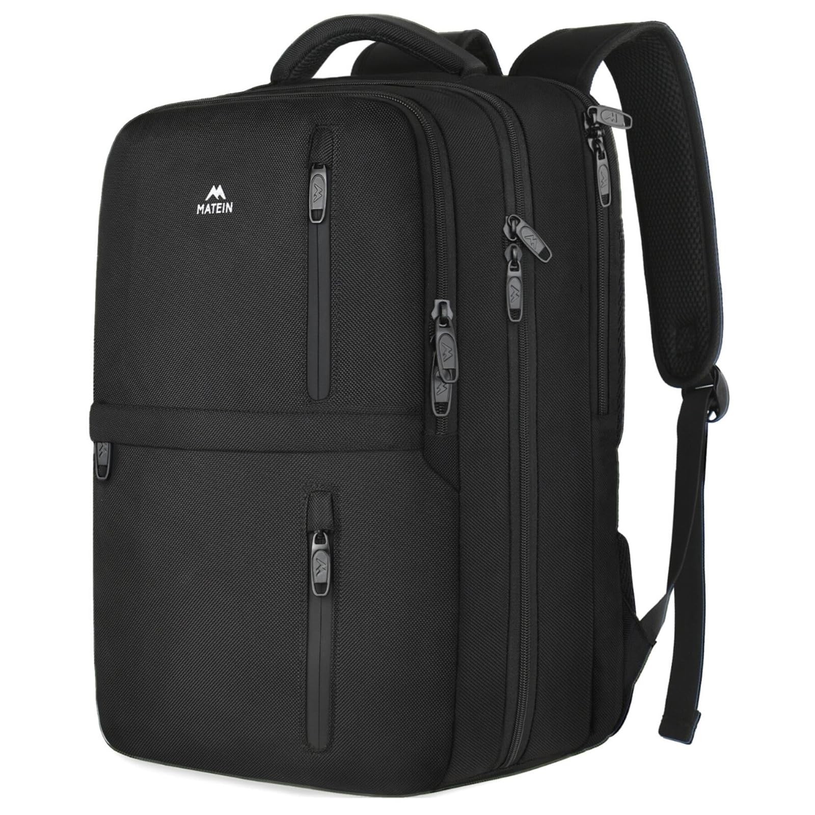 MATEIN Carry on Backpack, 40L Flight Approved Large Travel X-Large, Black