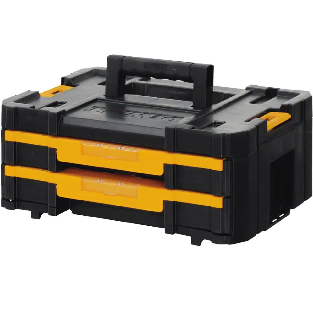 DEWALT TSTAK IV 7 In. Stackable 18-Compartment Double Shallow Drawer Small Parts