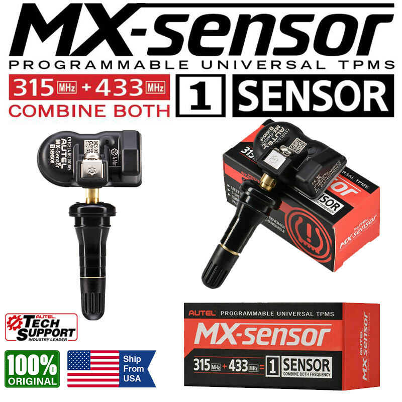 Autel TPMS MX-Sensor 315MHz & 433MHz Programmable Universal Tire Pressure Rubber