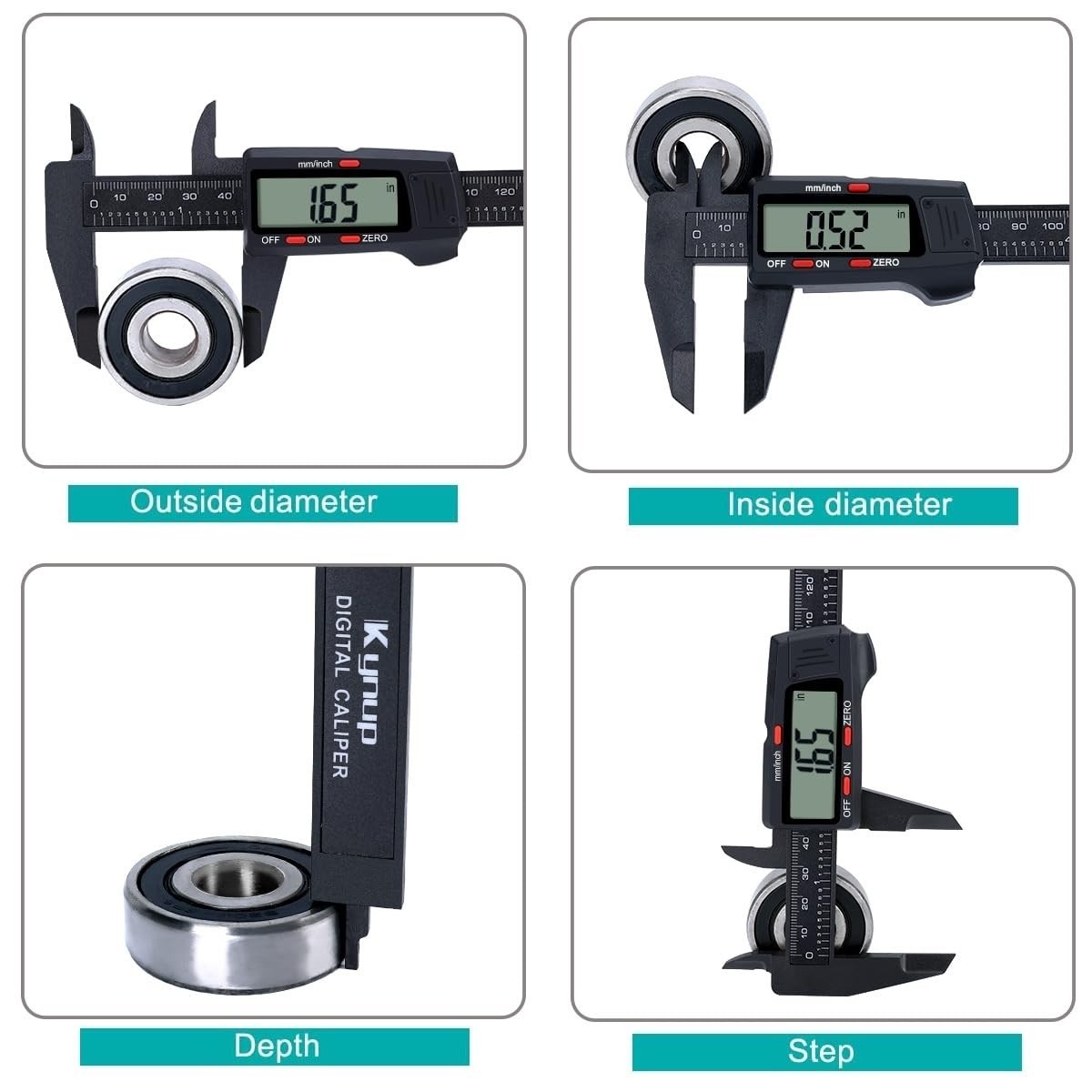 Digital Caliper, Caliper Measuring Tool with LCD Screen, Electronic Micromete...