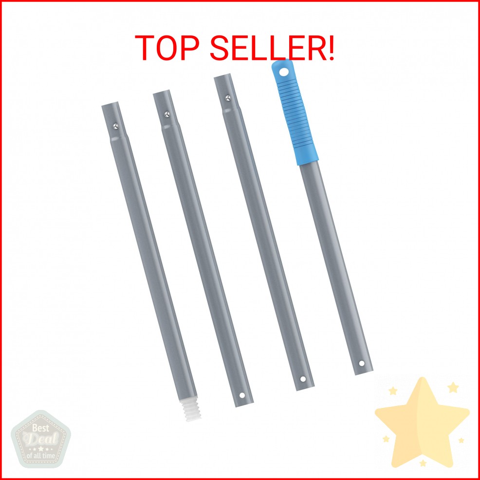 MR.SIGA 54.3 inch Long Extension Pole, Adjustable 4 Pieces Aluminum Pole for Win