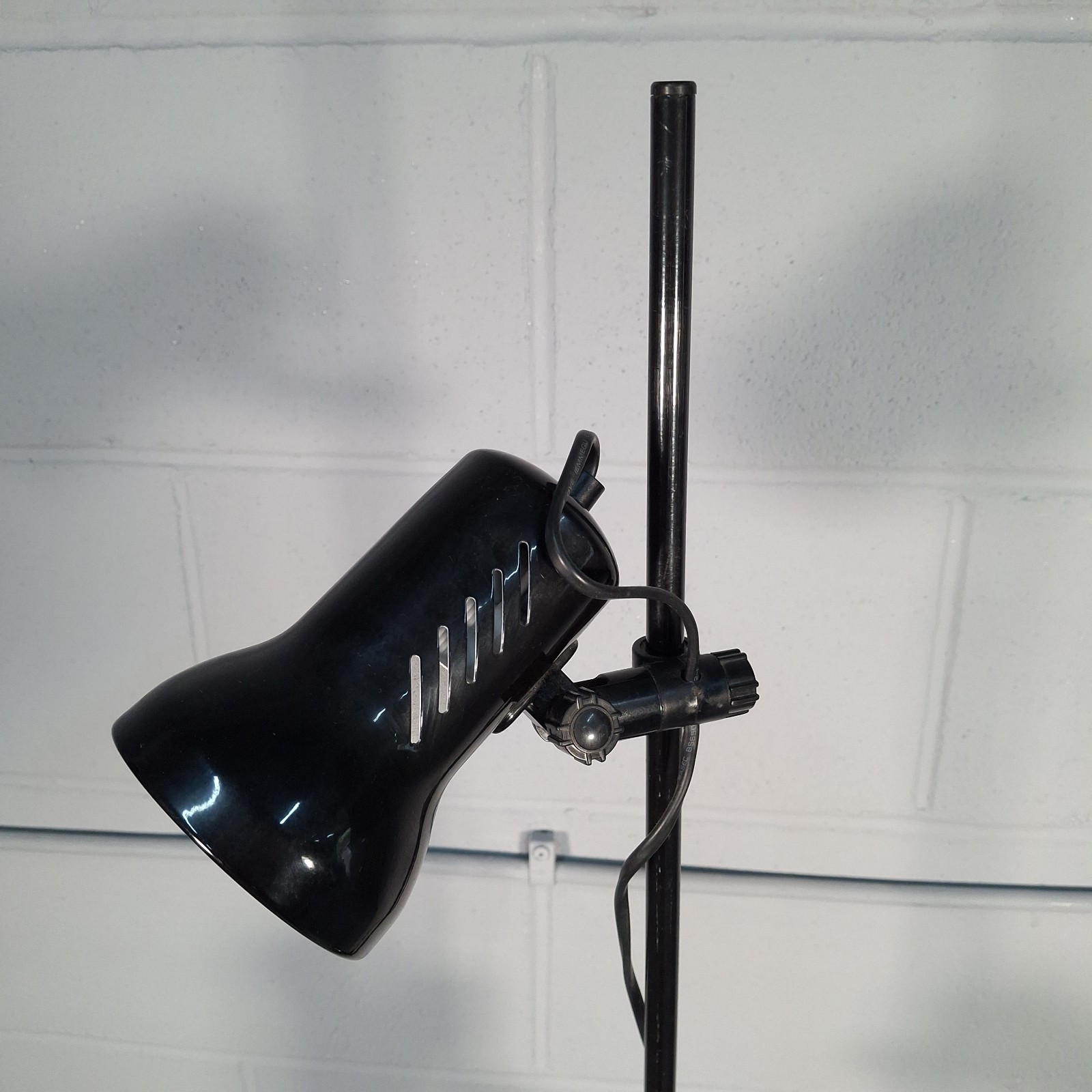 Adjustable Twin Spot Light Floor Standing Lamp Black Retro