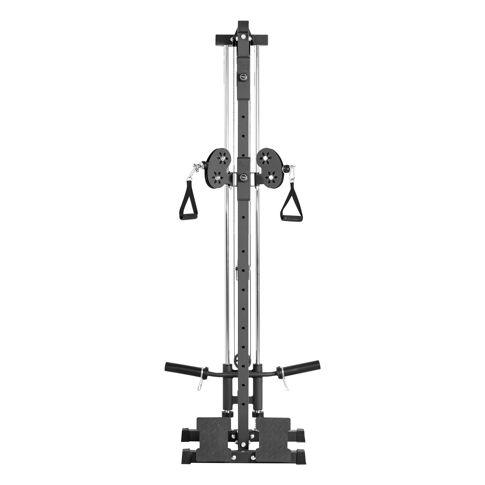 VEVOR LAT Pull Down Machine 3-in-1 Row Cable Machine with Wall-Mount Design