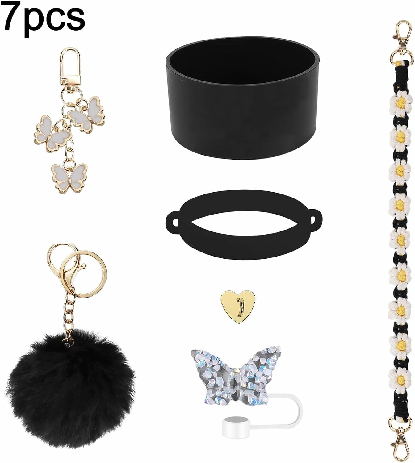 Accessories Set for Stanley Cup Boot Strap Butterfly | 7PCS set includes boot