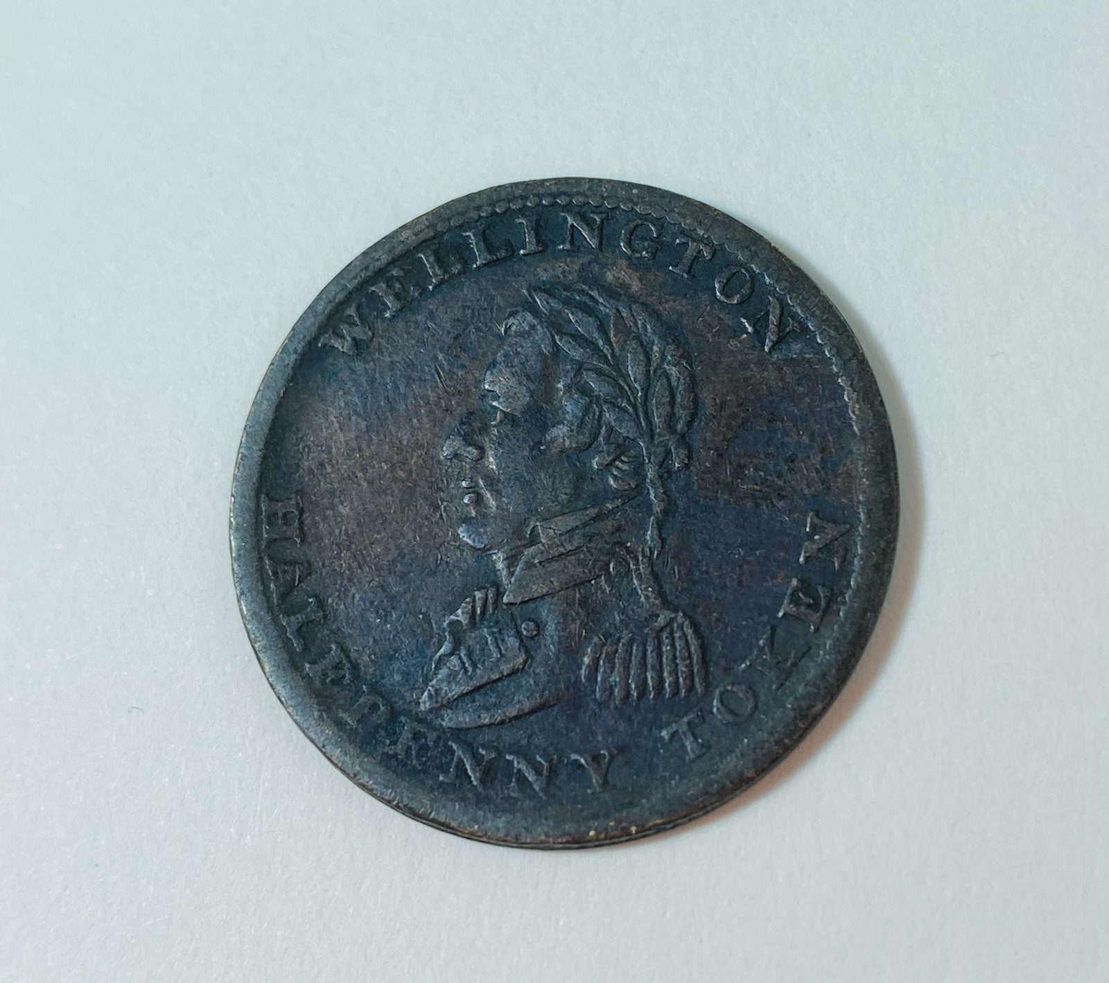 1814 Wellington Halfpenny coin / token Canada