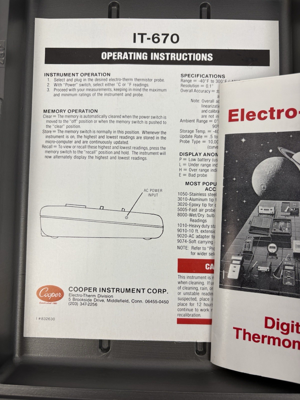 Electro-Therm Digital Thermometer IT-670