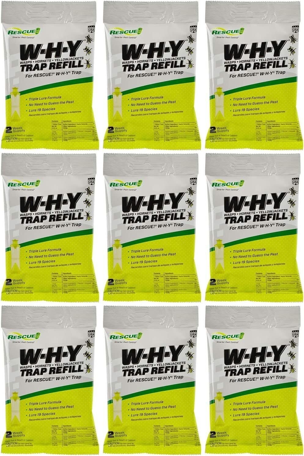 RESCUE! Non-Toxic Wasp, Hornet, Yellowjacket Trap (WHY Trap) Attractant...