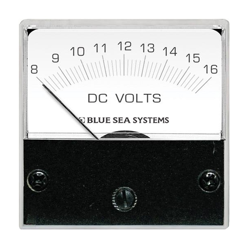 Blue Sea Systems 8028 DC Analog Micro Voltmeter, 8-16V, 2 in. Face