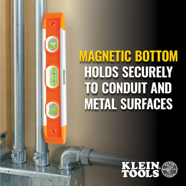 Klein Tools Torpedo Level, 3 Vial, 9-Inch