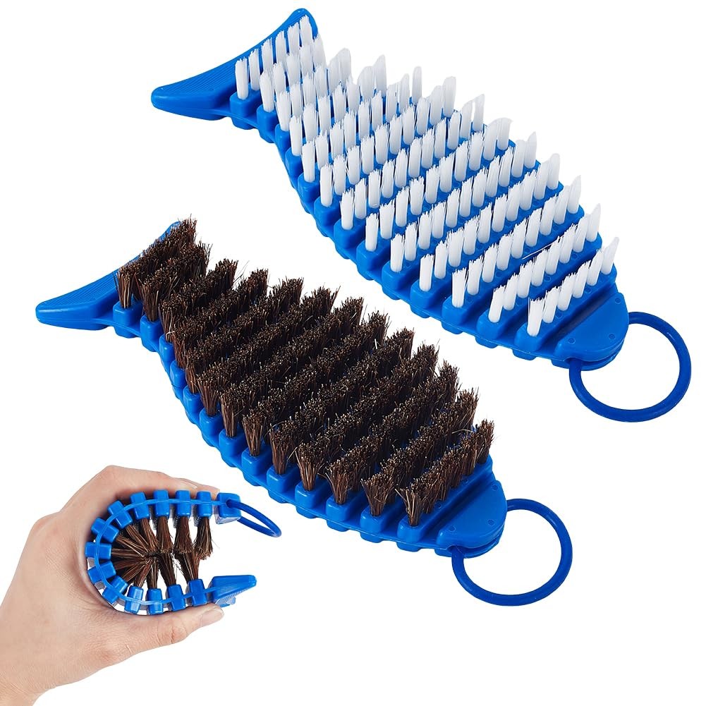 Barbell Brush Cleaning Kit  2 Nylon Brushes for Weightlifting Equipment
