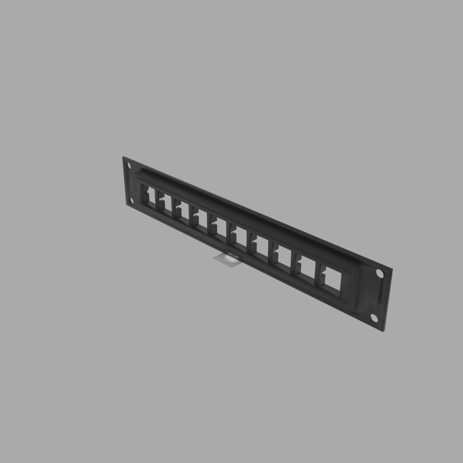 PrintForge UNJ600 10‑in Rack Keystone Patch Panel – Black PETG, Made‑to‑Order