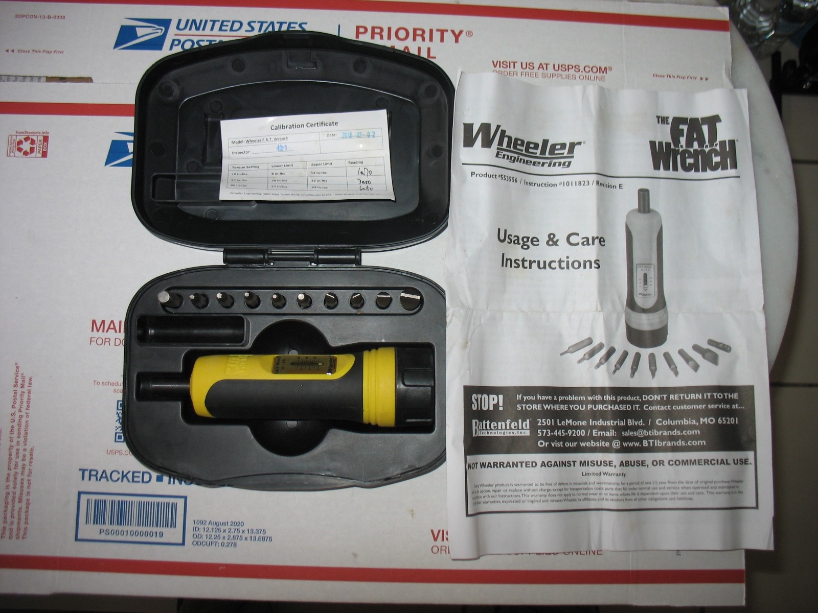 WHEELER ENGINEERING ,"THE FAT WRENCH",NEW, TOOL & 10-BITS, VALUE:$90.00