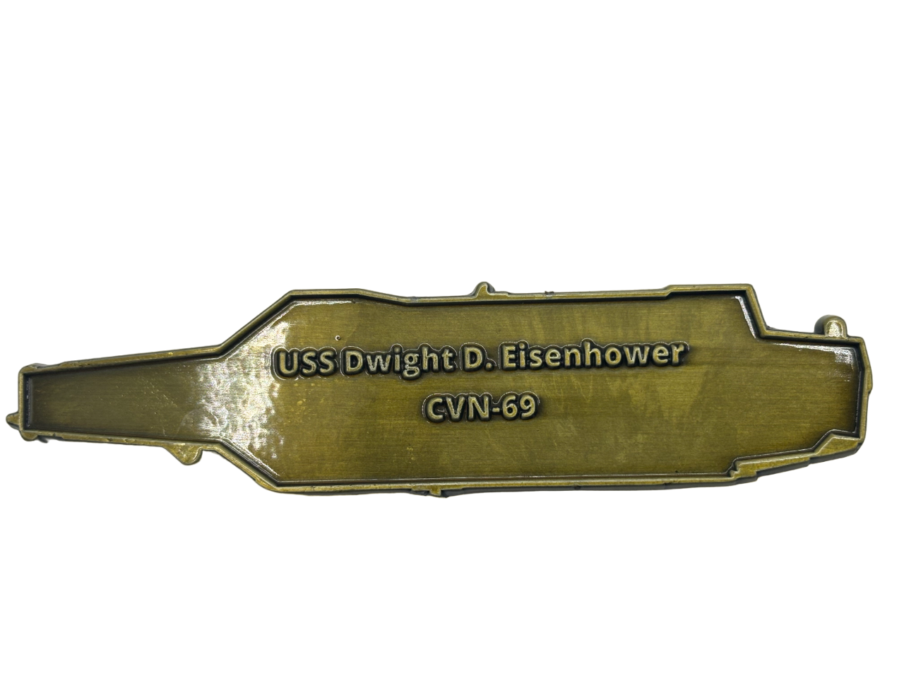 USS Dwight D. Eisenhower (CVN-69) Challenge Coin - Carrier Shape