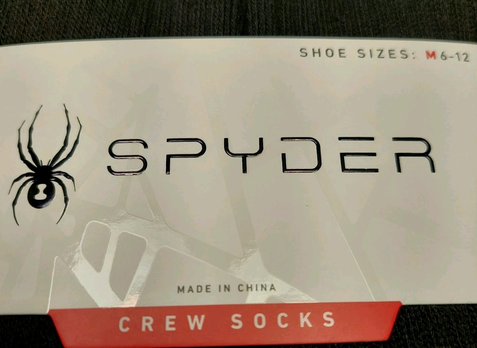 Spyder - Men's 6-pack Comfort Cushion Crew Socks, Black, -444