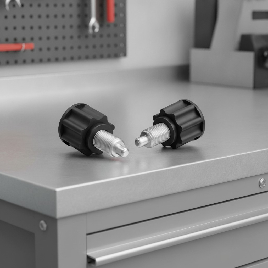 Black M18 Spring Knob Set - Robust Replacement for Bicycle and Fitness Gear