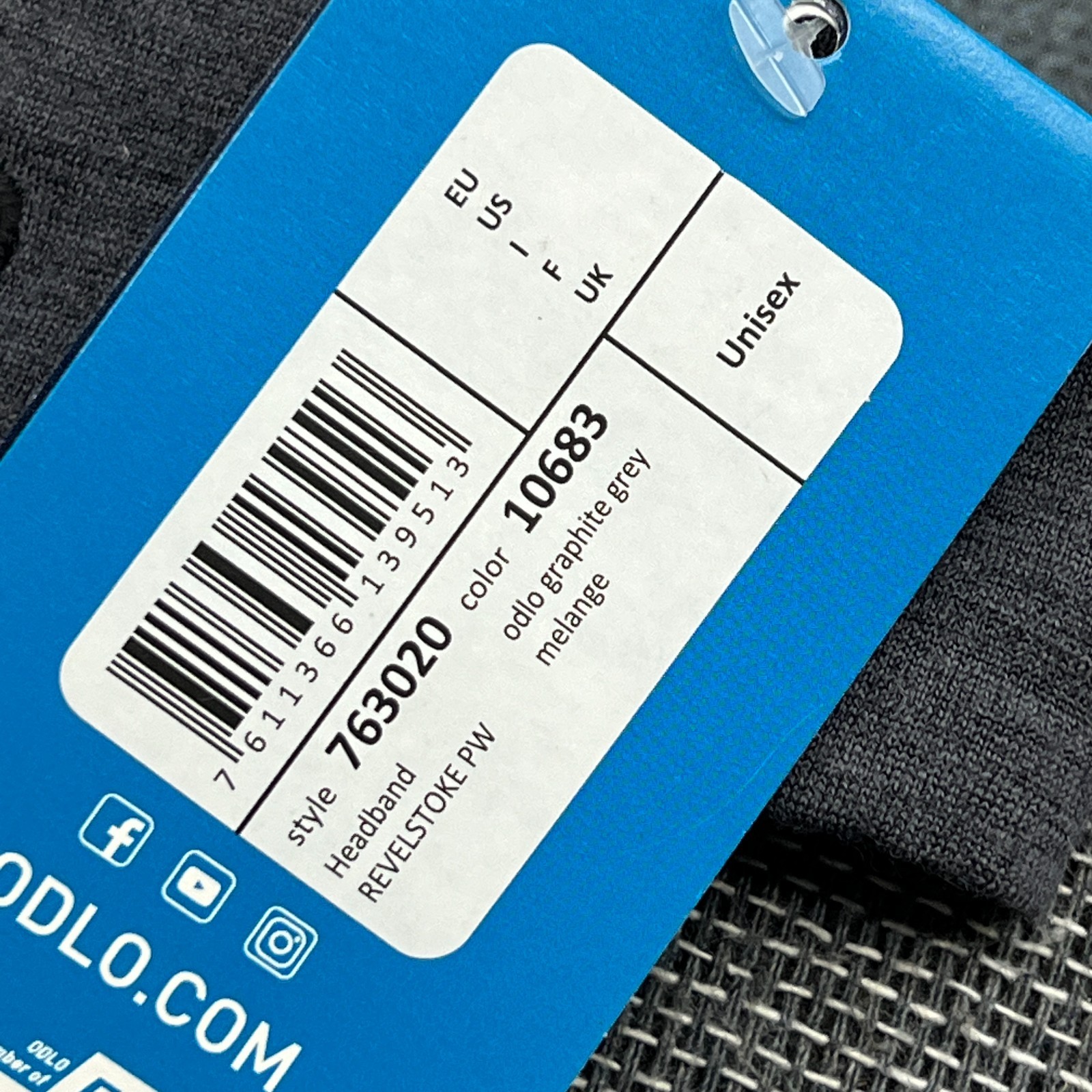 ODLO Norway Ski Headband One Size Merino Wool Gray Thermal Cross Country XC