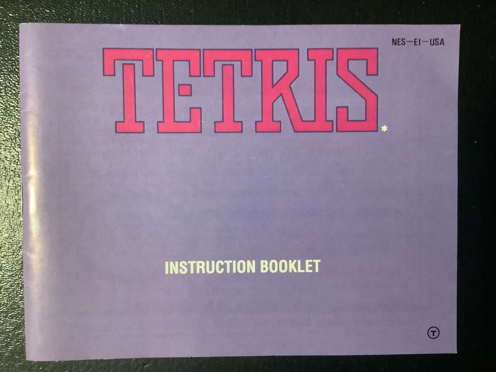 Tetris NES Nintendo Instruction Manual Only - Good Shape