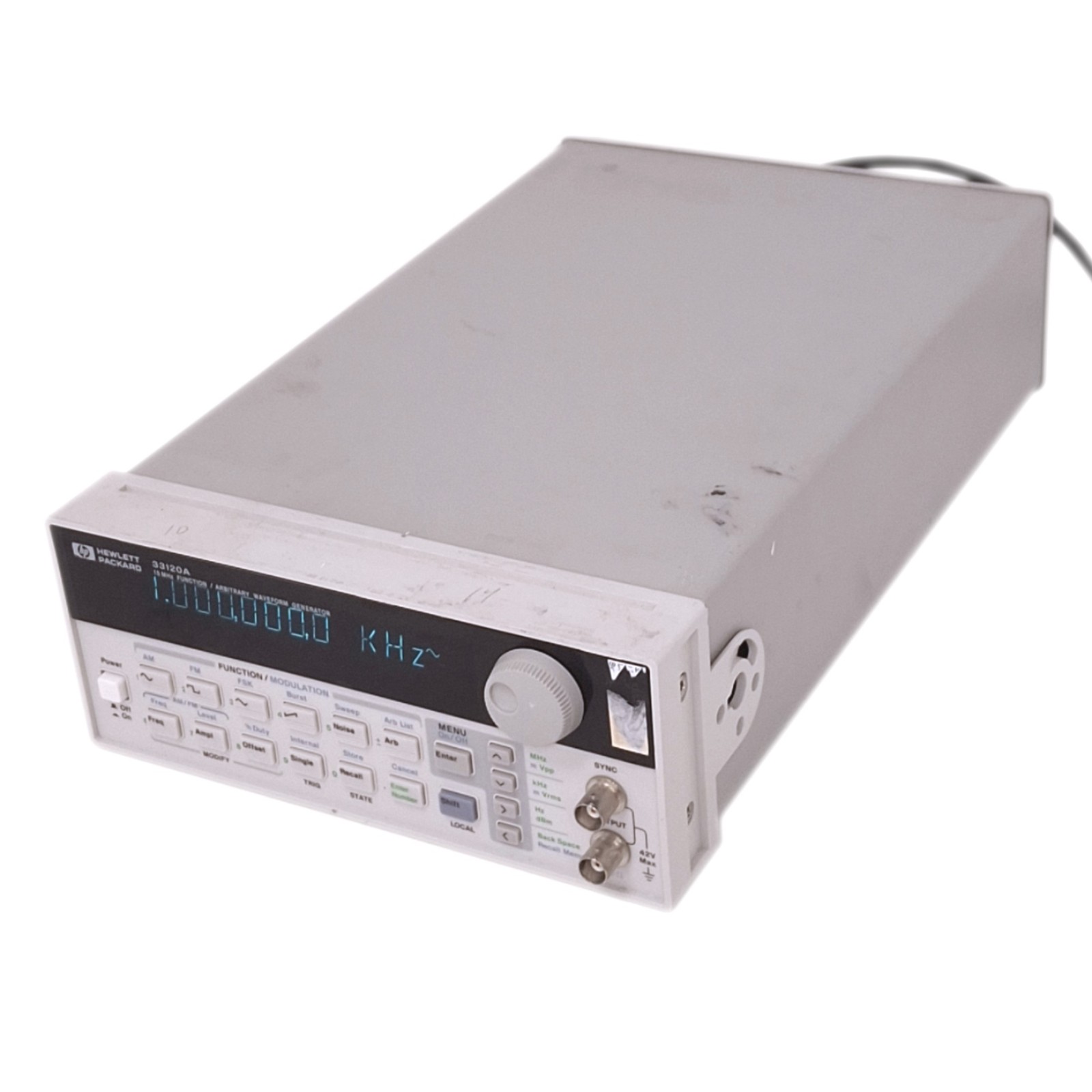 HP 33120A Function/Arbitrary Waveform Generator, 15MHz 12-bit 40MSa/s 120VAC