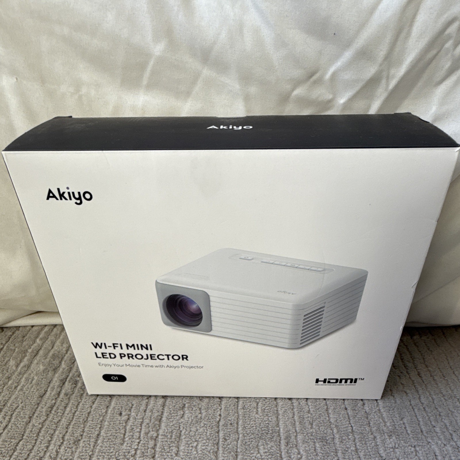 Akiyo O1 Mini LED Projector Wi-Fi HDMI 720p 1080p Support Built-In Speaker