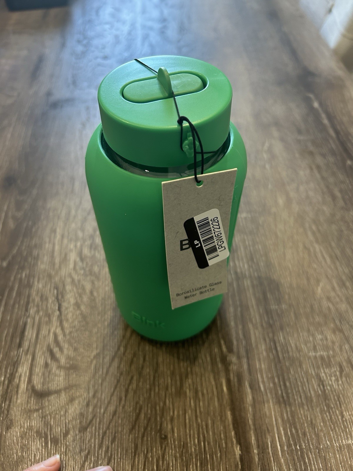 Bink 27oz Water Bottle Flip Cap Emerald Borosilicate Glass Broken handle