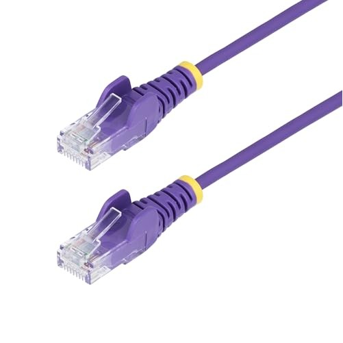 Startech N6PAT2PLS SLIM CAT6 CABLE PURPLE LSZH SLIM SNAGLESS RJ45 UTP PATCH CABL