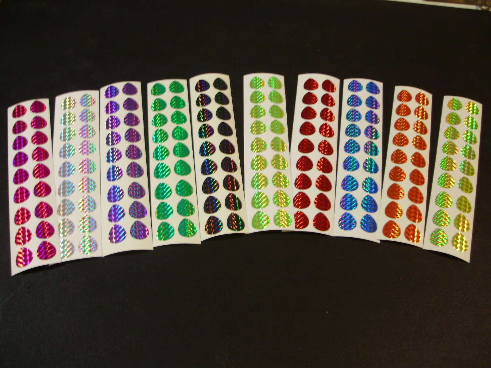 Size 0 Colorado Blade 80 PCS Holo Prism Die Cuts In 10 Colors Fishing Lure Tape