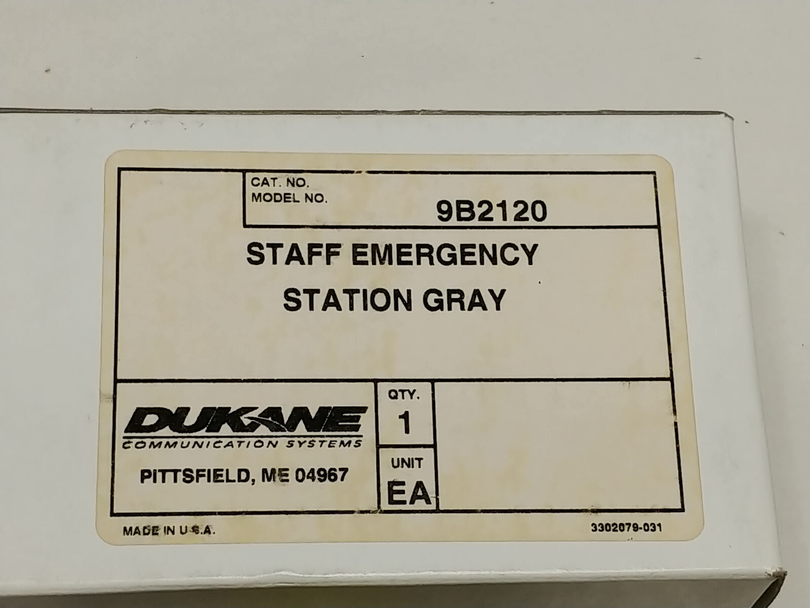 Dukane 9B2120 Staff Emergency Station